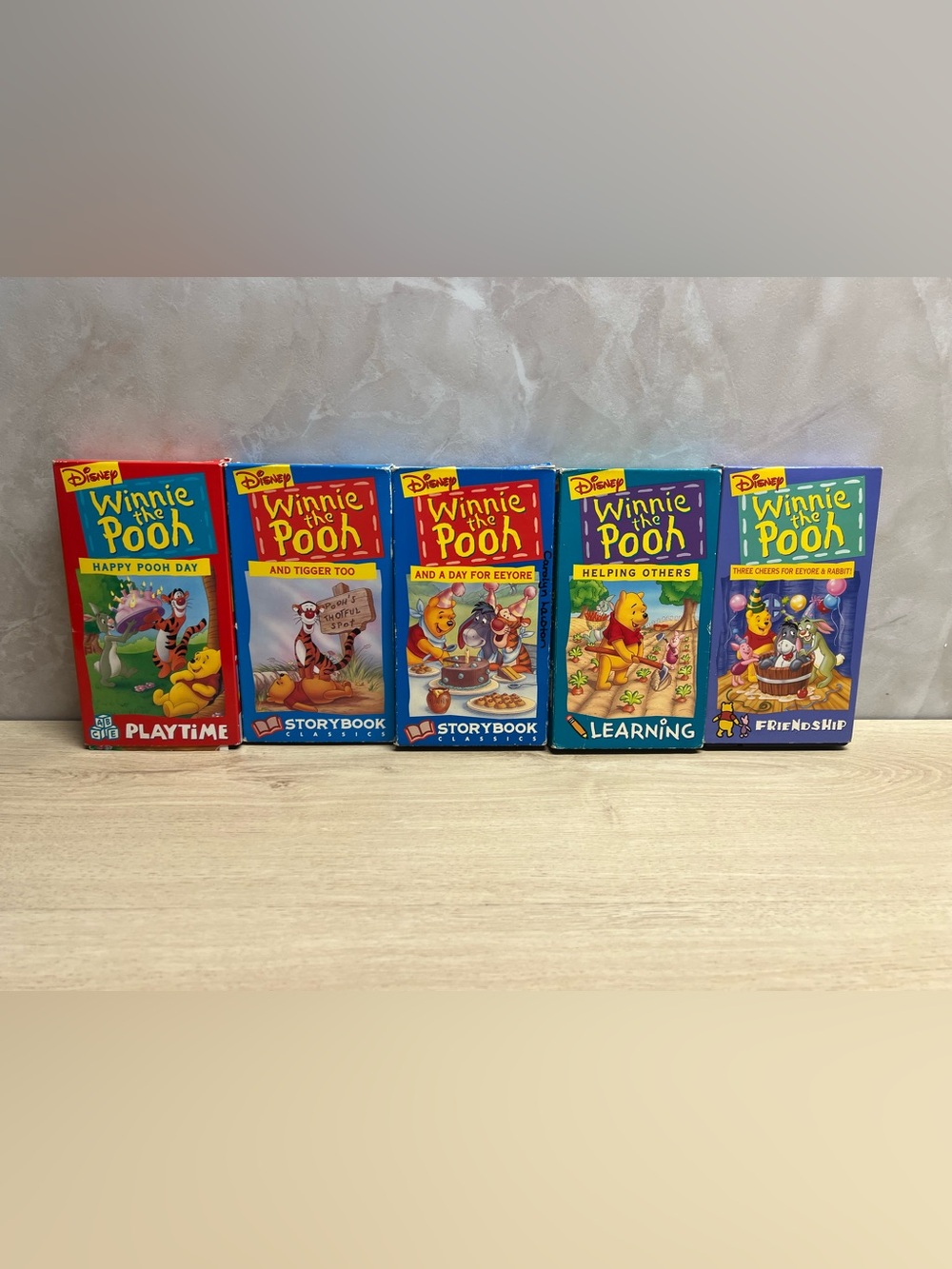 Vintage Disney Winnie the Pooh VHS Tape Lot of 5 Storybook Classics